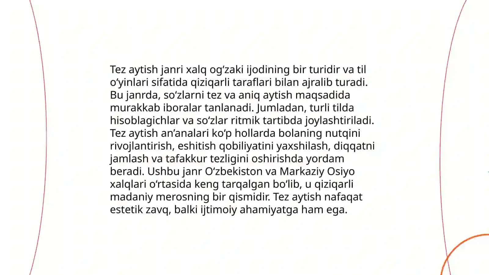 Tez aytish janr haqida 4