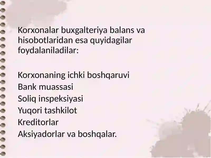 BUXGALTERIYA  HISOBINING  MEMORIAL-ORDER, JURNAL-ORDER  VE  BOSH  JURNAL  SHAKLLARI. 4