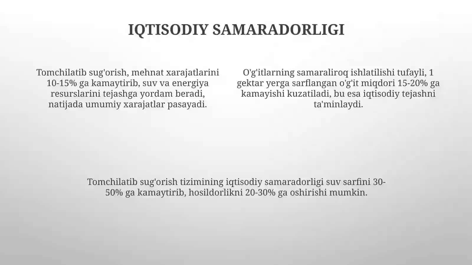 Tomchilatib sugʻorish tizimini aniqlash 4
