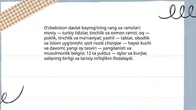 Oʻzbekiston Respublikasi Davlat ramzlari va ahamiyati 4