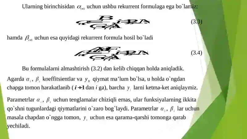 ODDIY DIFFERENSIAL TENGLAMALARGA QO`YILGAN ARALASH MASALANI SONLI YECHISH 4