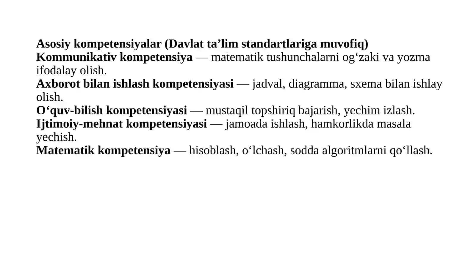 Boshlang‘ich sinflarda matematika o‘qitishda kompetensiyaviy yondashuv 4