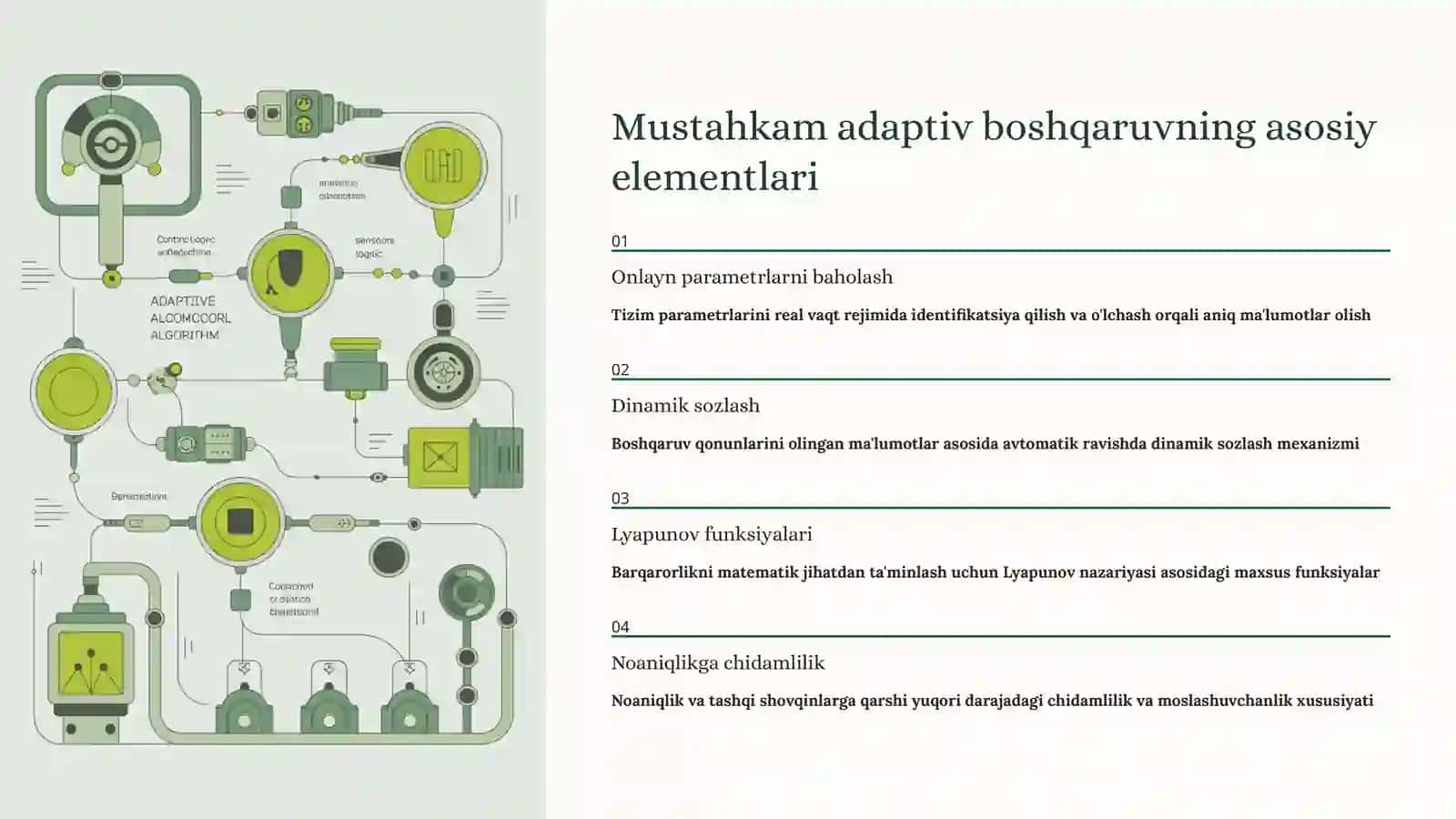 Mustahkam Adaptiv Boshqaruv Nazariyasi 4