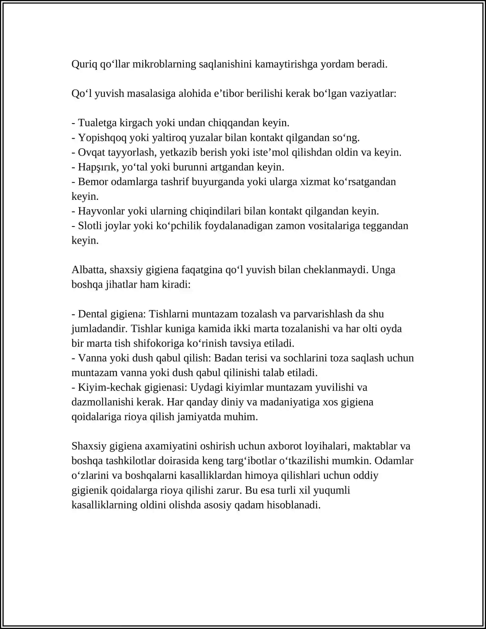 YUQUMLI KASALLIKLARNING OLDINI YOʻLLAR 4