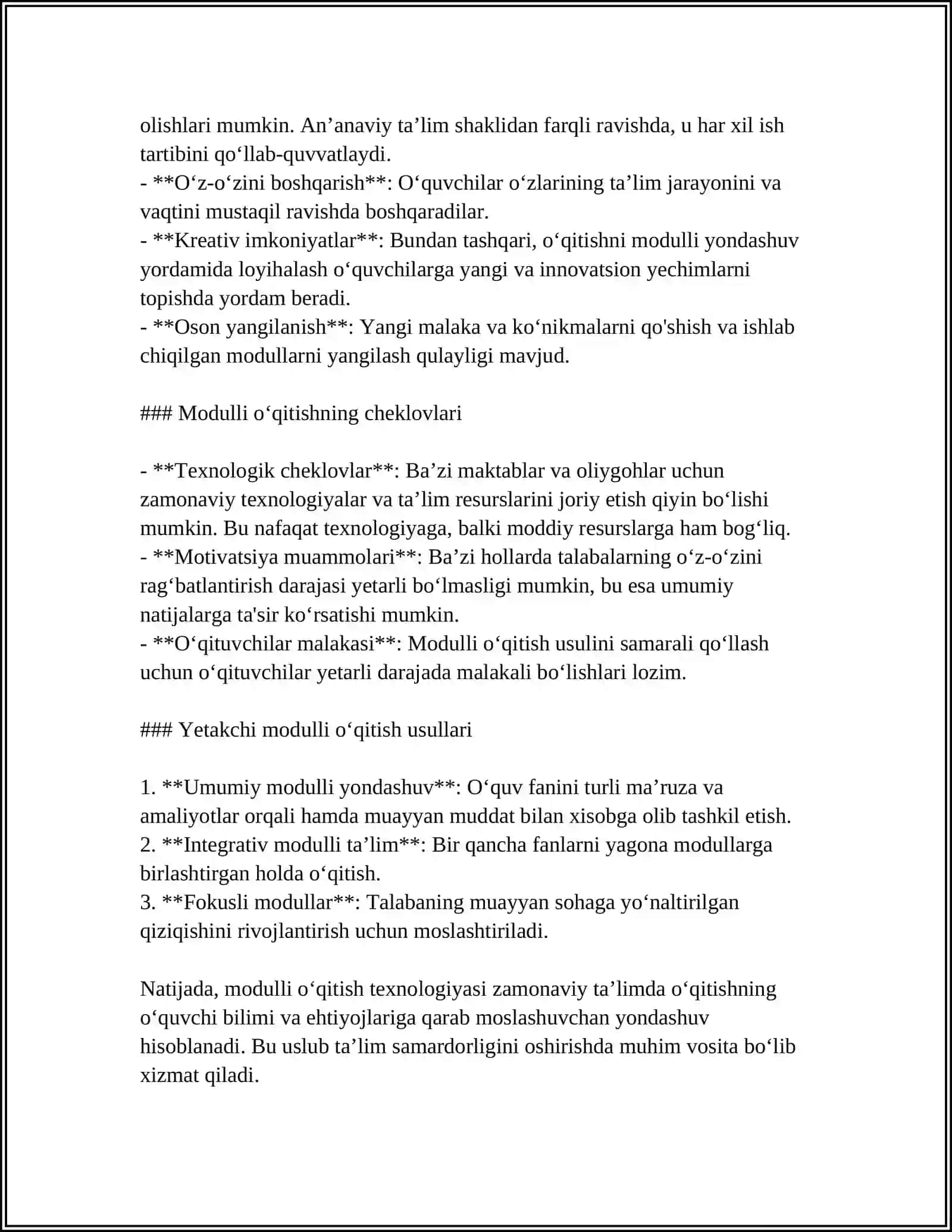 MATEMATIKASINI MODULLI O’QITISHNI LOYIHALASHTIRISH 4
