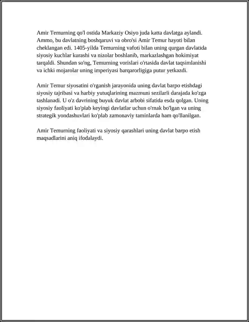 AMIR-TEMUR BUYUK DAVLAT ARBOBI 4