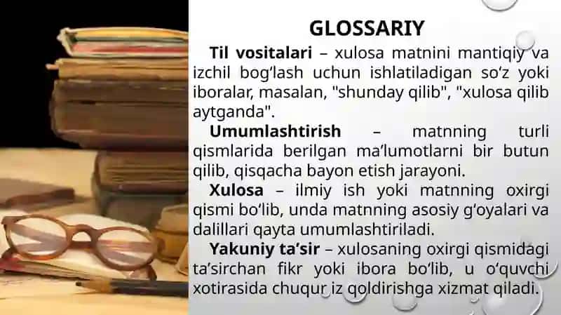 Akademik yozuvda xulosa chiqarish 4