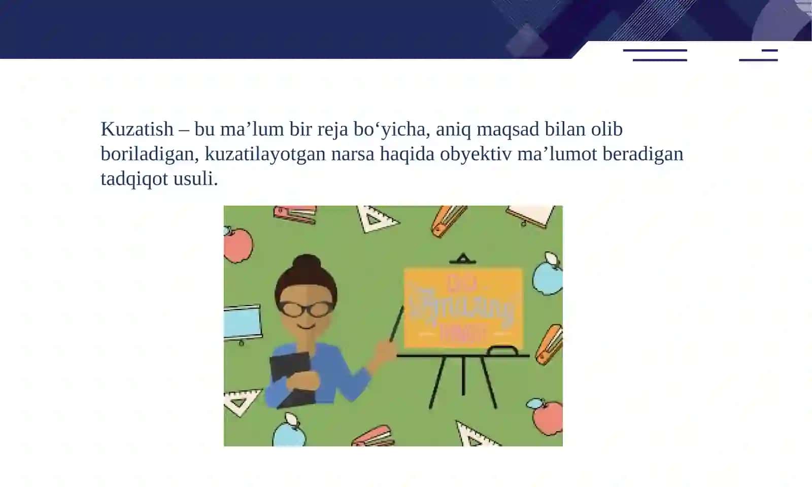Dars kuzatish va tahlil qilish 4