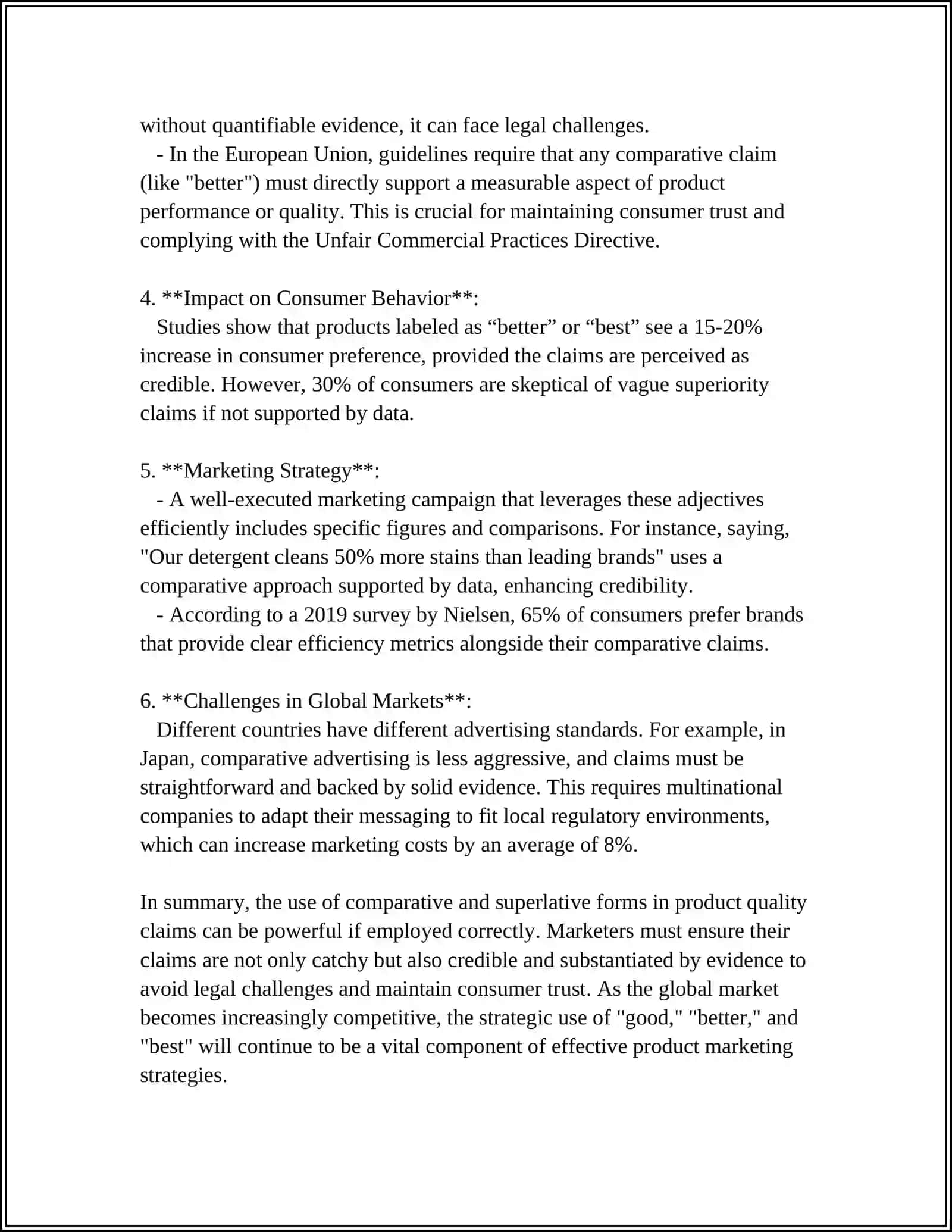 MARKETING SALES AND ADVERTISING. COMPARATIVE AND SUPERLATIVE FORM OF ADJECTIVES 4