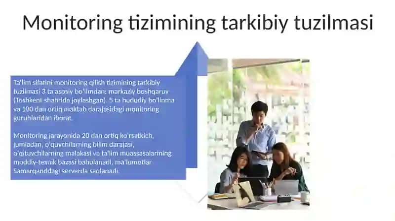 Ta'lim sifati monitoringini tashkil etish va o'tkazish jarayonlari 4