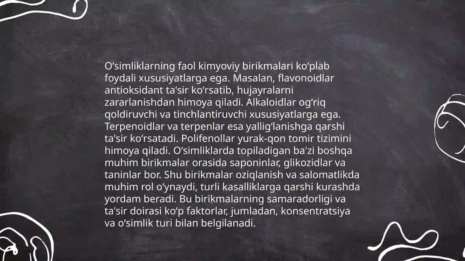 Dorivor oʻsimliklarni kimyoviy tarkibi 4