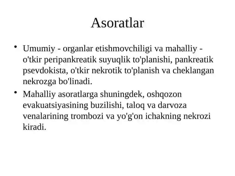 Pankreatit klassifikatsiyasi 4