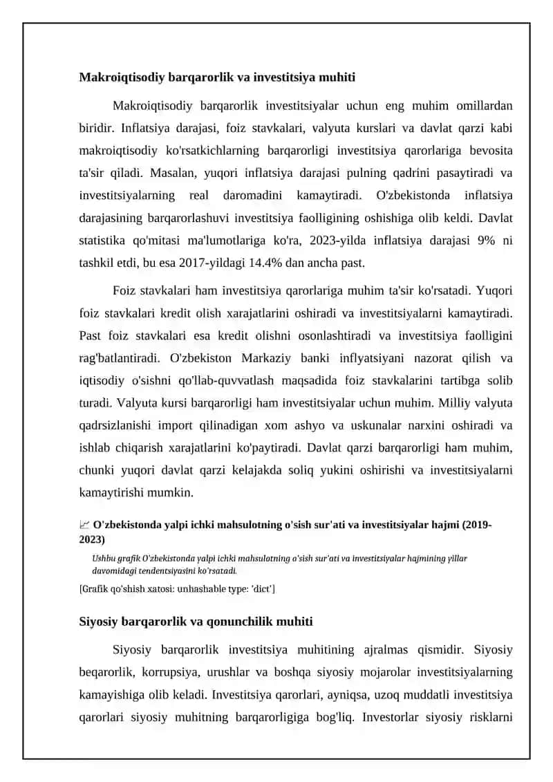 Investitsiyalarga ta'sir qiluvchi asosiy omillar 4