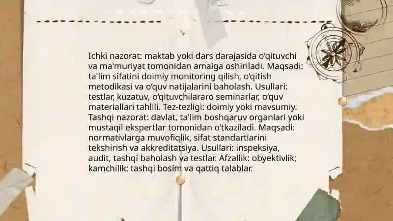Ta'lim sifatini nazorat qilish 4