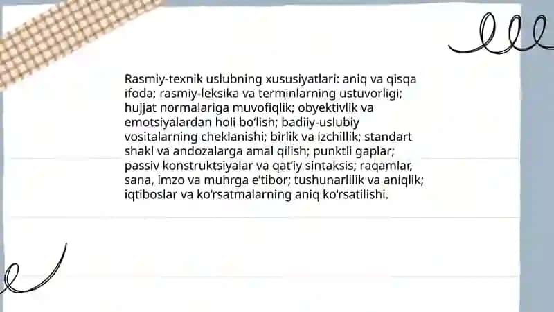 Ish hujatlarini yuritilish tili va uslubi 4