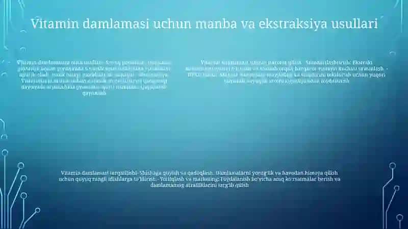 Vitaminli Damlamalarni Tayyorlash Uni Baholash Va Tarqatish Tartibi 4
