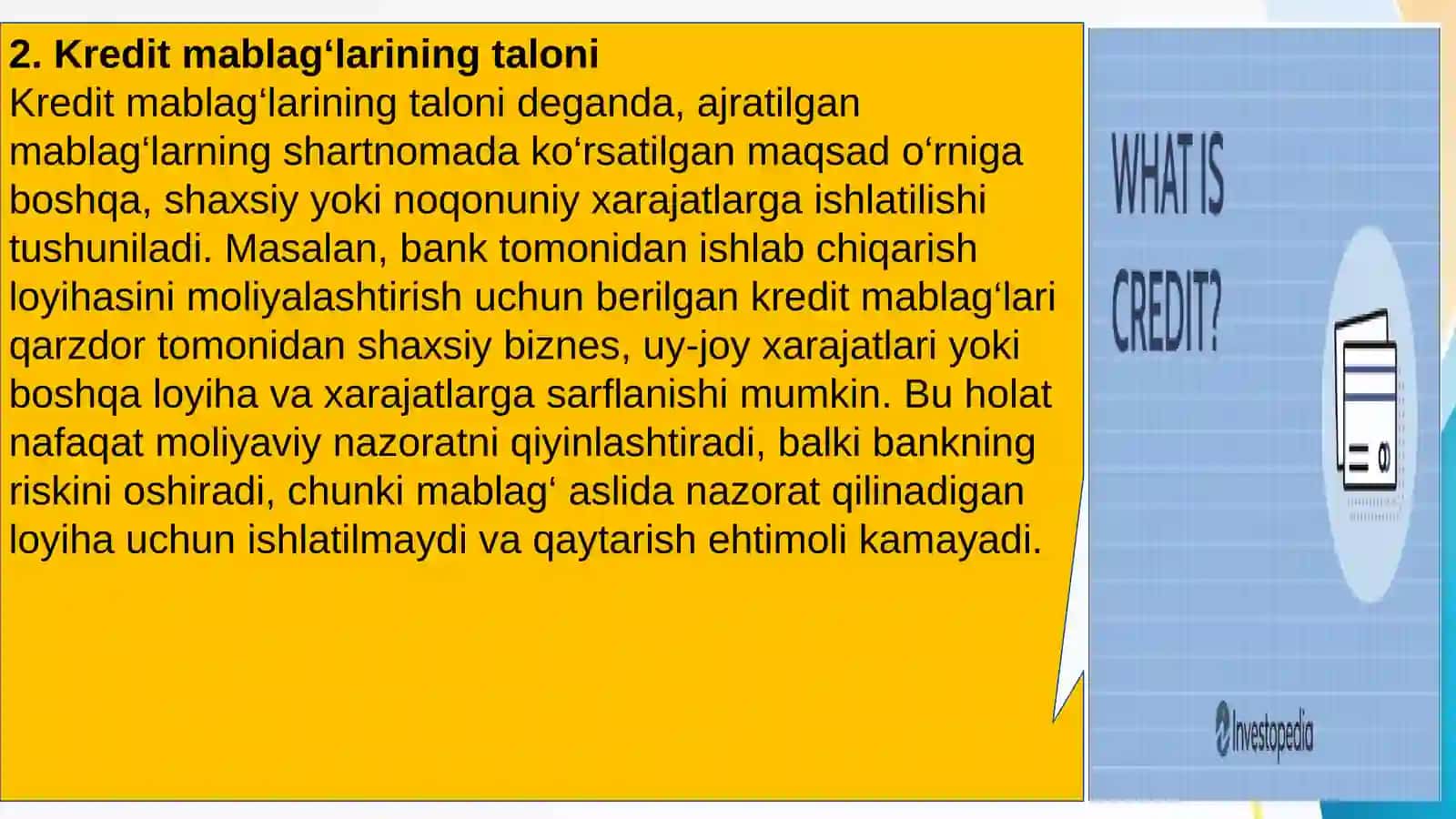Kreditlashishibilanbog’liqnoqonuniyoperatsiyalarvaularnioldiniolishchoralari 4