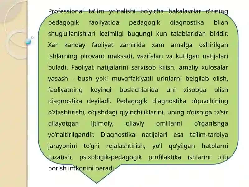 Pedagogik diagnostikaning mazmuni va ahamiyati 4
