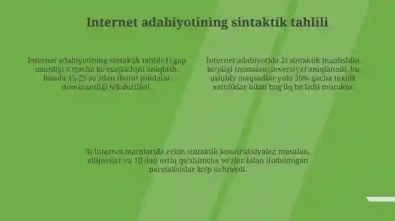 Internet adabiyotining sintaktik tahlili 4