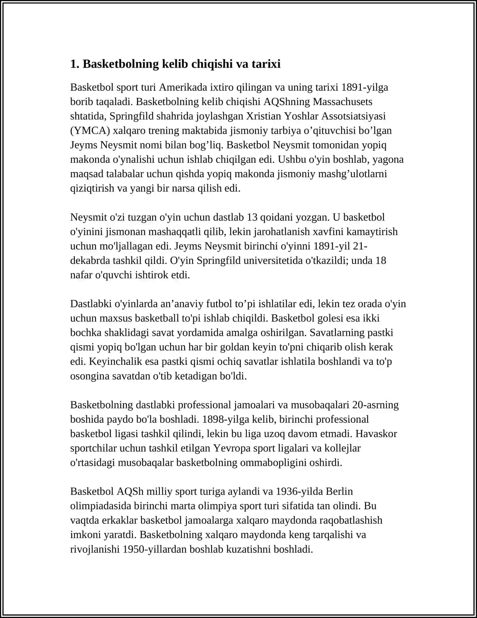 JISMONIY TARBIYA NAZARIYASI BASKETBOL SPORT TURI 4