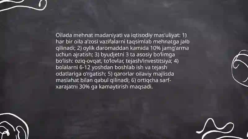 Vatan taraqqiyotiga men ham masulaman: Oila jamiyatning asosiy boʻgʻinidir 4