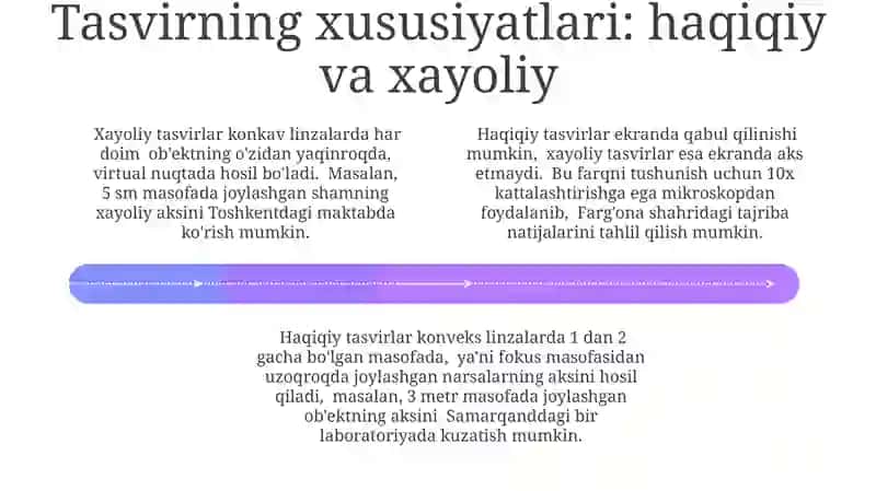 Qavariq va botiq linzalarda tasvir yasash 4