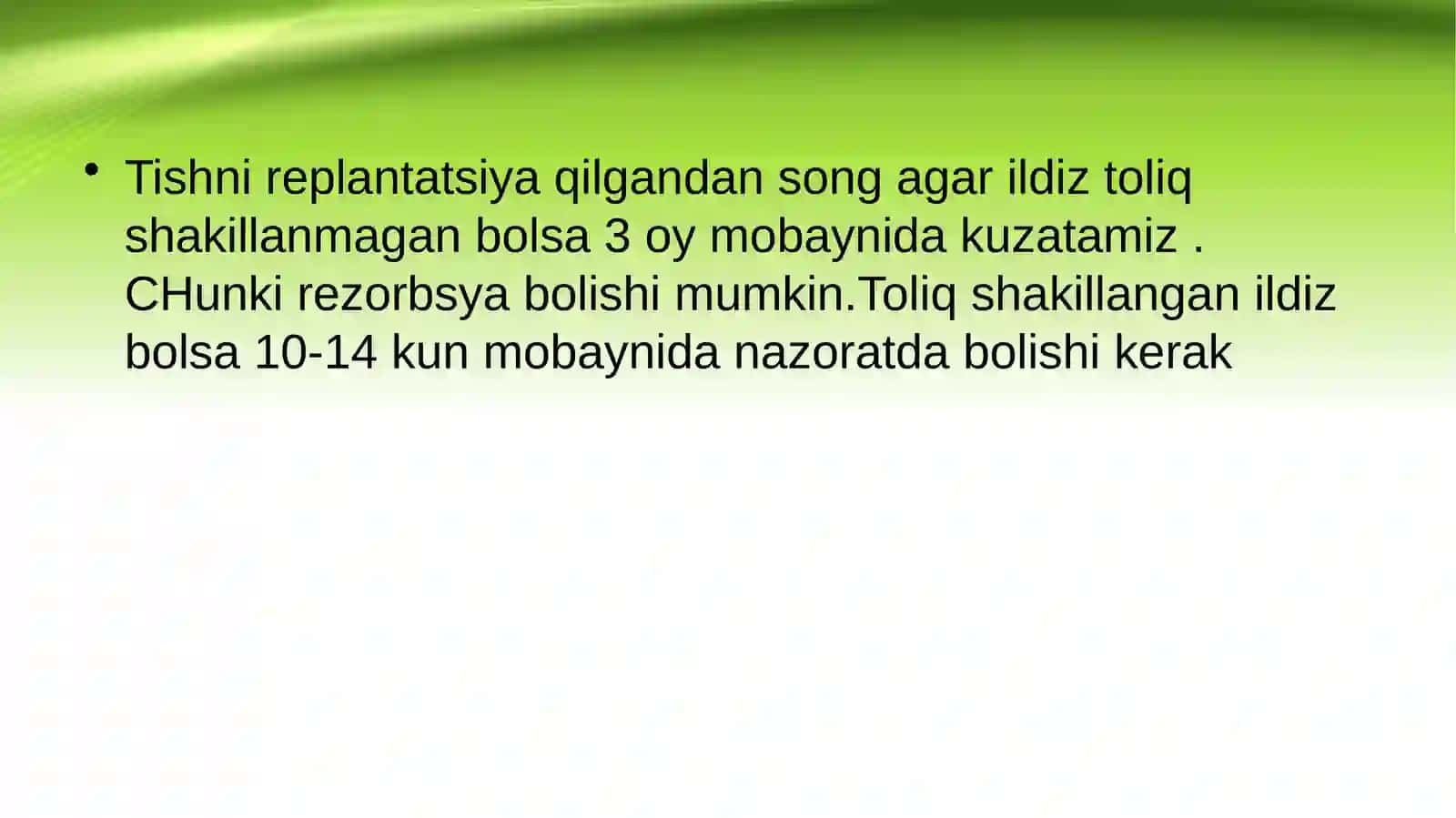 Tishlarni toliq dislokatsiyasi, replantatsiya qilish 4