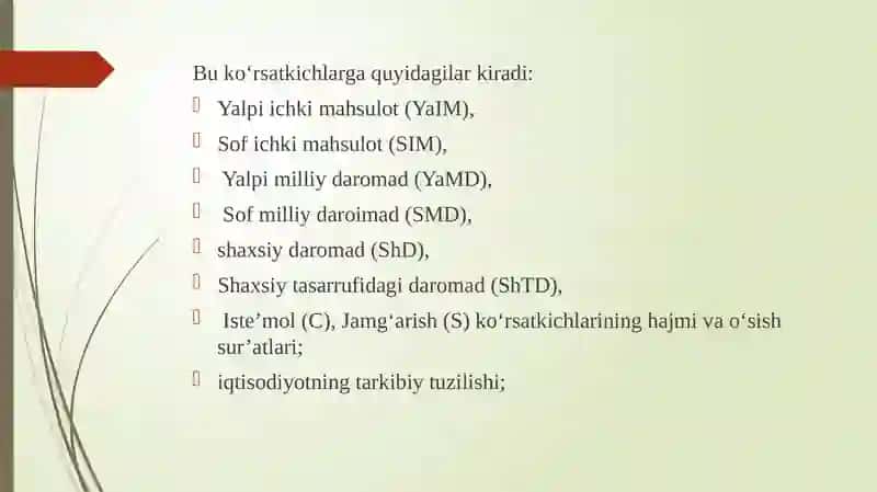 Asosiy makroiqtisodiy ko’rsatkichlar 4