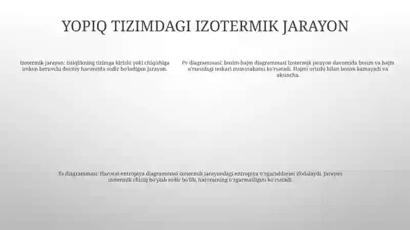 Izotermik Jarayon.Jarayonning Pv Va Ts - Diagrammalari 4