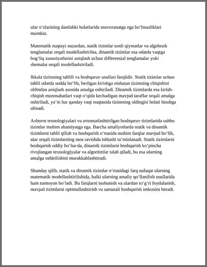 STATIK VA DINAMIK TIZIMLARNING FARQI 4