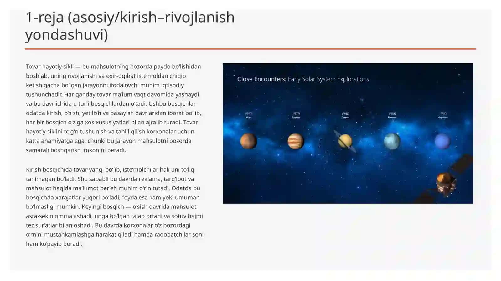 Tovar hayoti siklini tahlil qilish 4