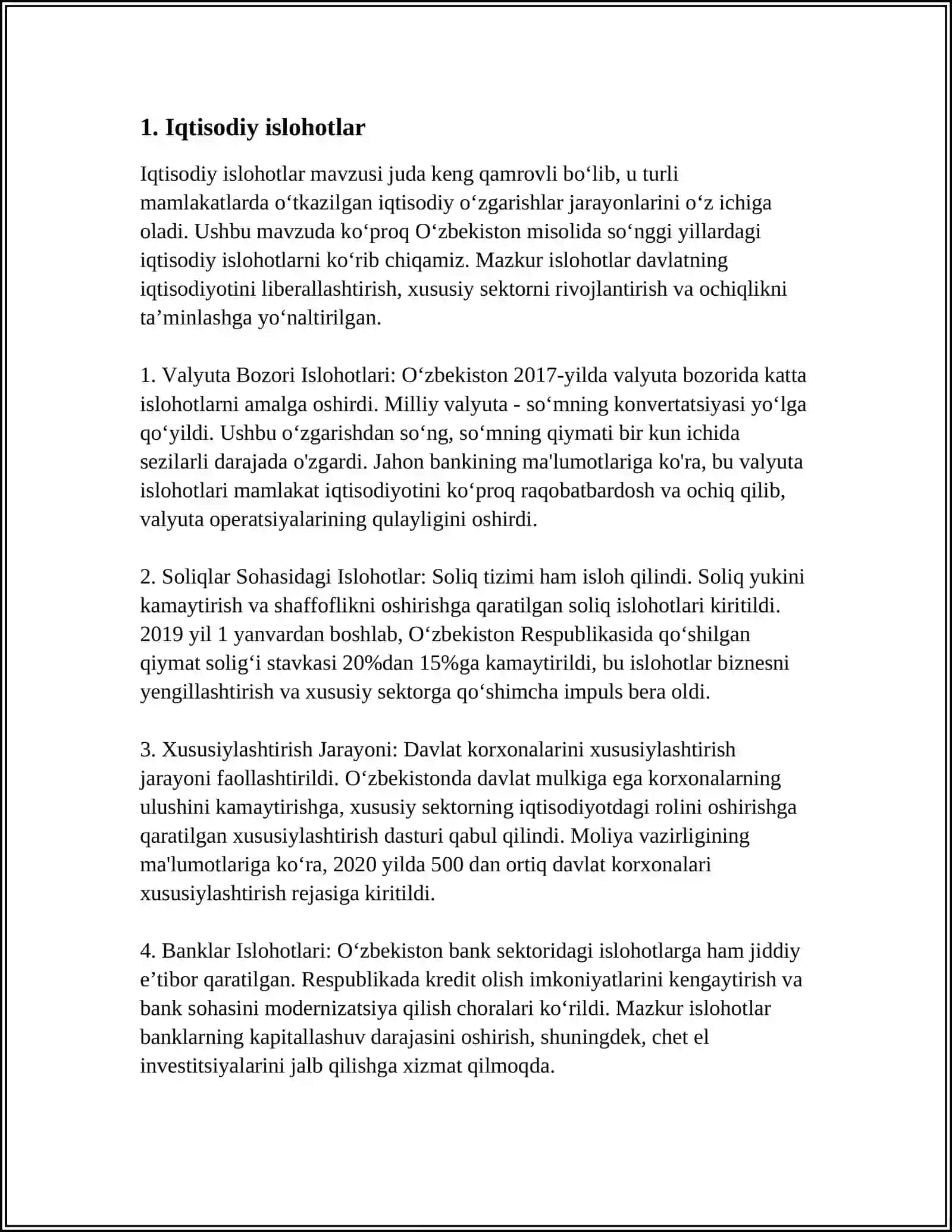MUSTAQILLIK YILLARIDA DAVLAT BOSHQARUVI TIZIMIDA AMALGA OSHIRILGAN ISLOHOTLAR 4