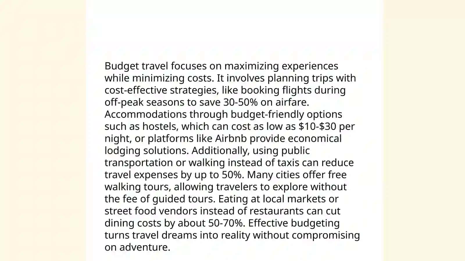Travel Planning 4