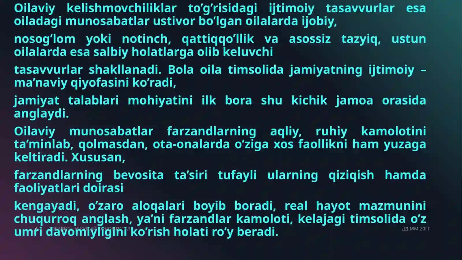 Oilada bola tarbiyasi! 4