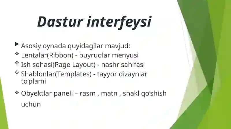 Microsoft Publisher yordamida nashrlar yaratish 4