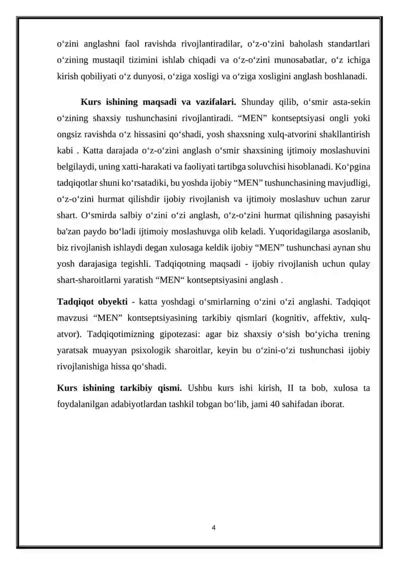 SHAXSNING O‘ZINI-O‘ZI ANGLASHI VA “MEN” KONSEPTSIYASI 4