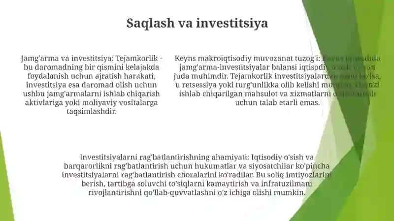 Keysning Makroiqtisodiy Muvozanat Mazaruasi 4