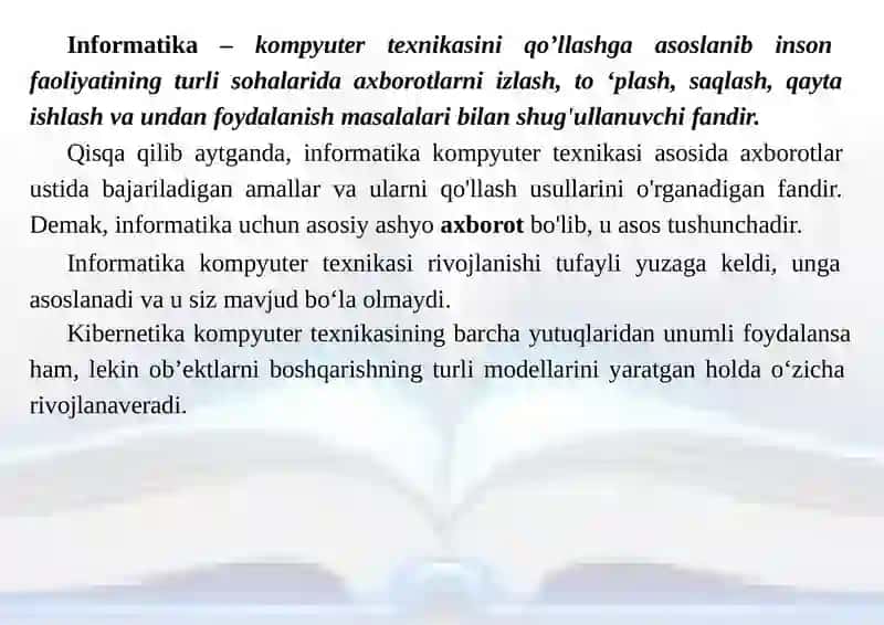 INFORMATIKANING NAZARIYASOSLARI 4