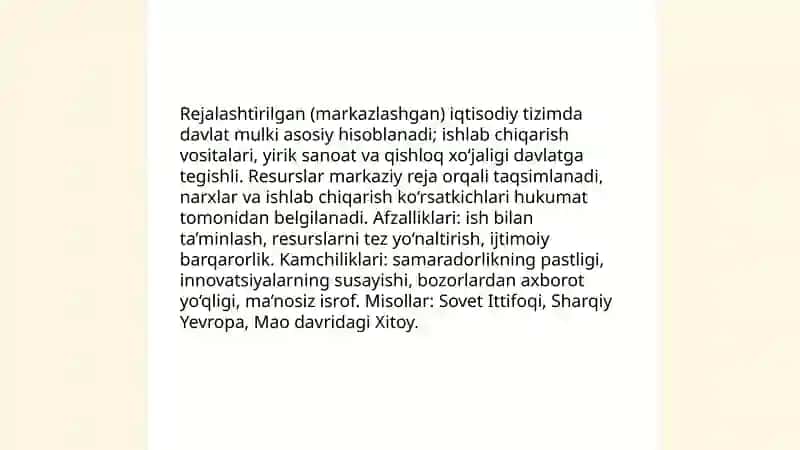 IQTISODIY TIZIM MODELLARI VA MULКCHILIК 4