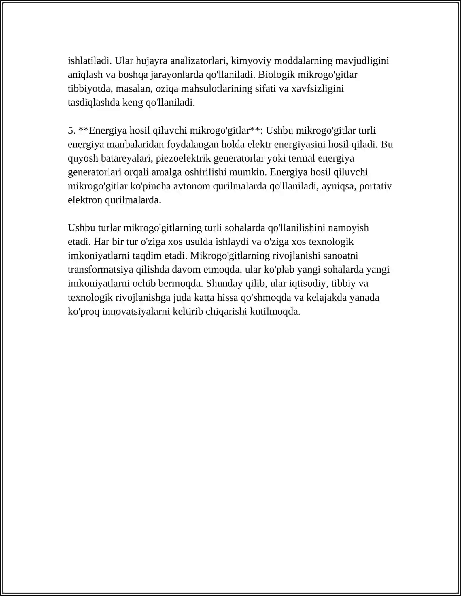 MIKROOʻGʻITLAR: TURLARI, OLINISHI, ULARNI QOʻLLASH MUDDATLARI, USULLARI VA TEXNIKASI 4