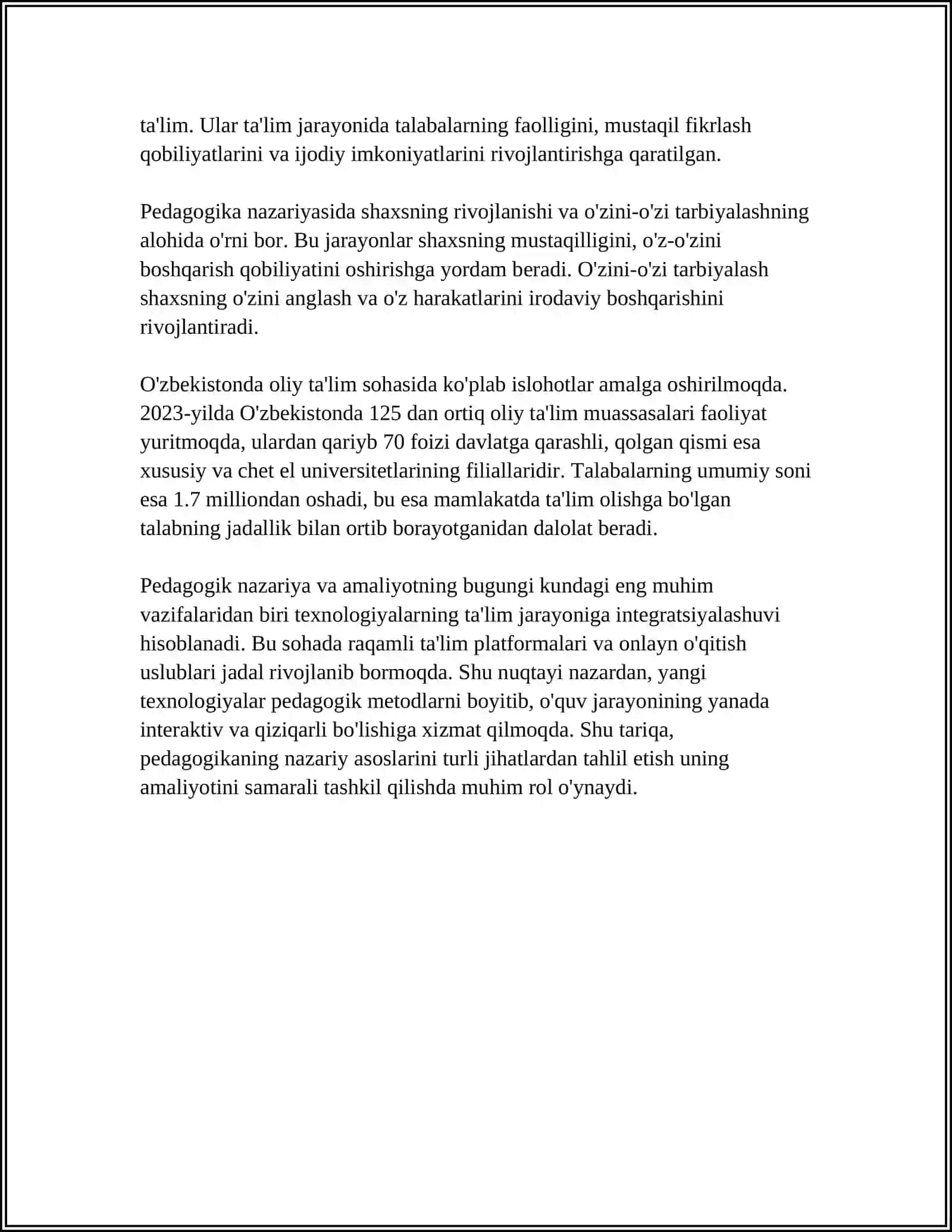 PEDAGOGIKA NAZARIYASI VA TARIXI 4