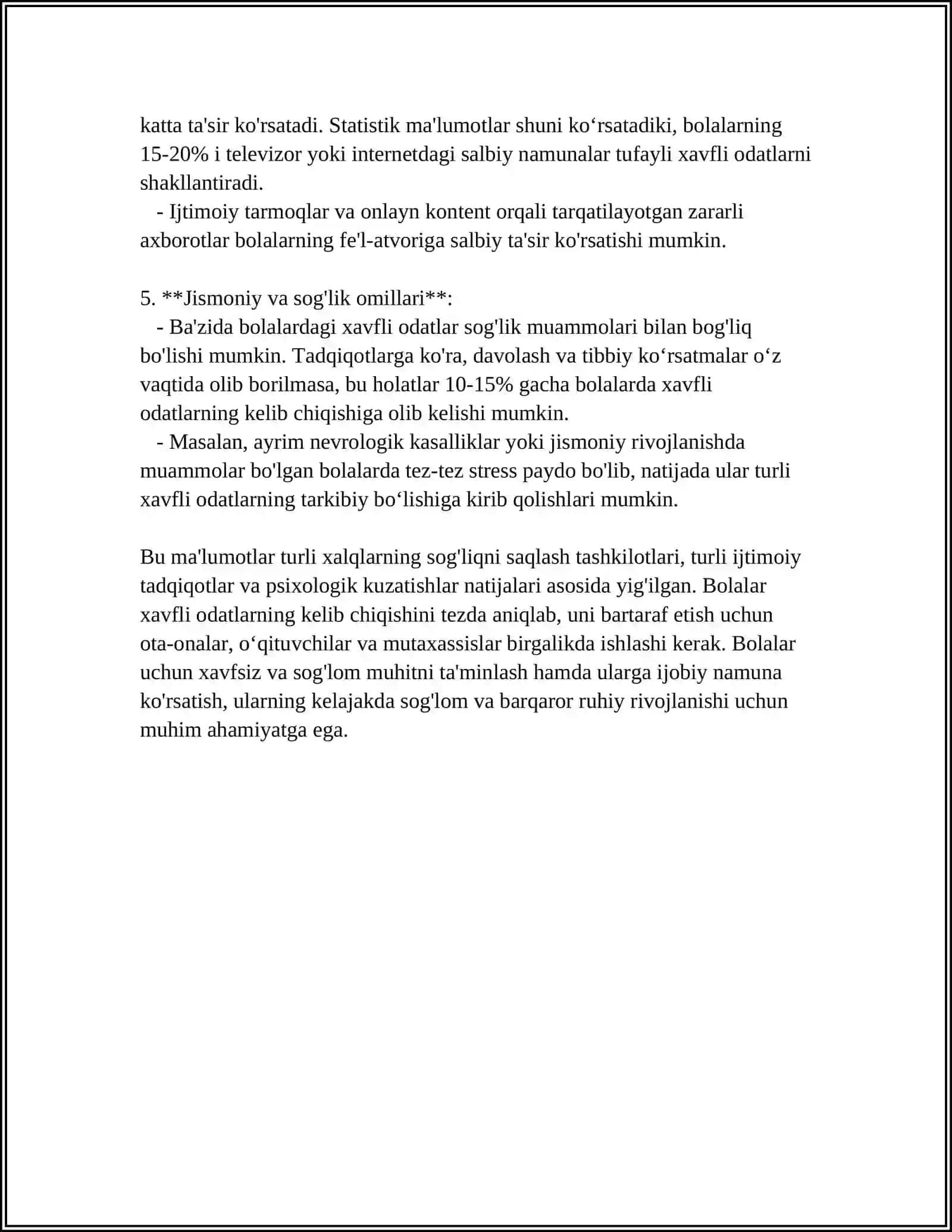 XIRURGIYA BOLALARNI DAVOLASH ZARARLI ODATLAR 4