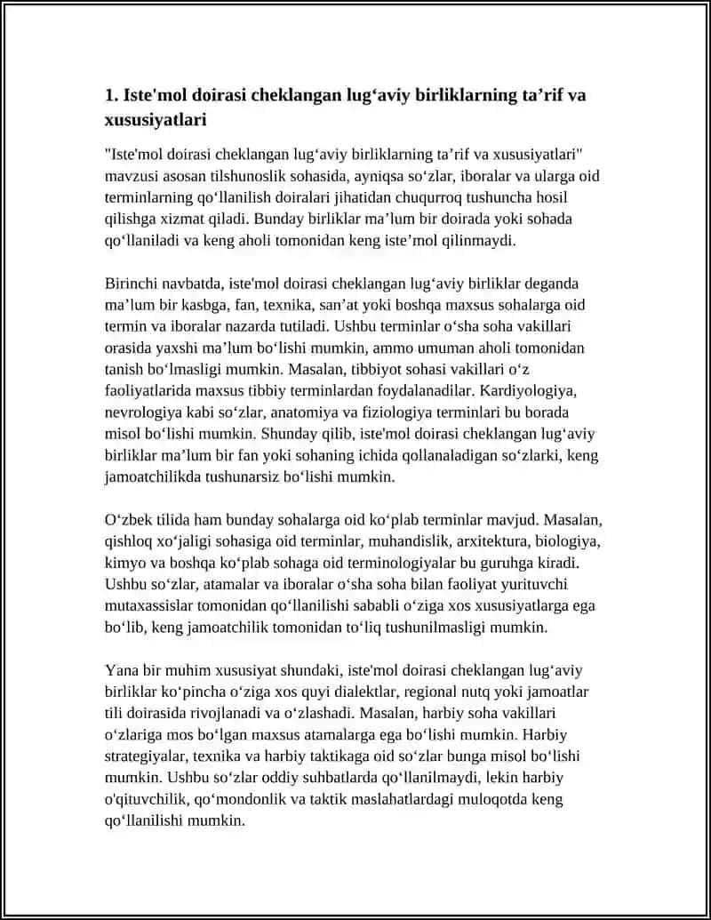 LUGʻAVIY BIRLIKLARNING QOʻLLANISH DOIRASIGA KOʻRA GURUHLANISHI 4