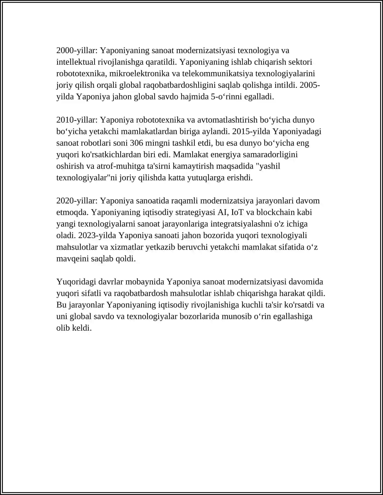 MUSTAQIL ISH Mavzu: YAPONIYA XITOY VA HINDISTON ISLOHATLARNING OSIYOCHA YOʻLI 4