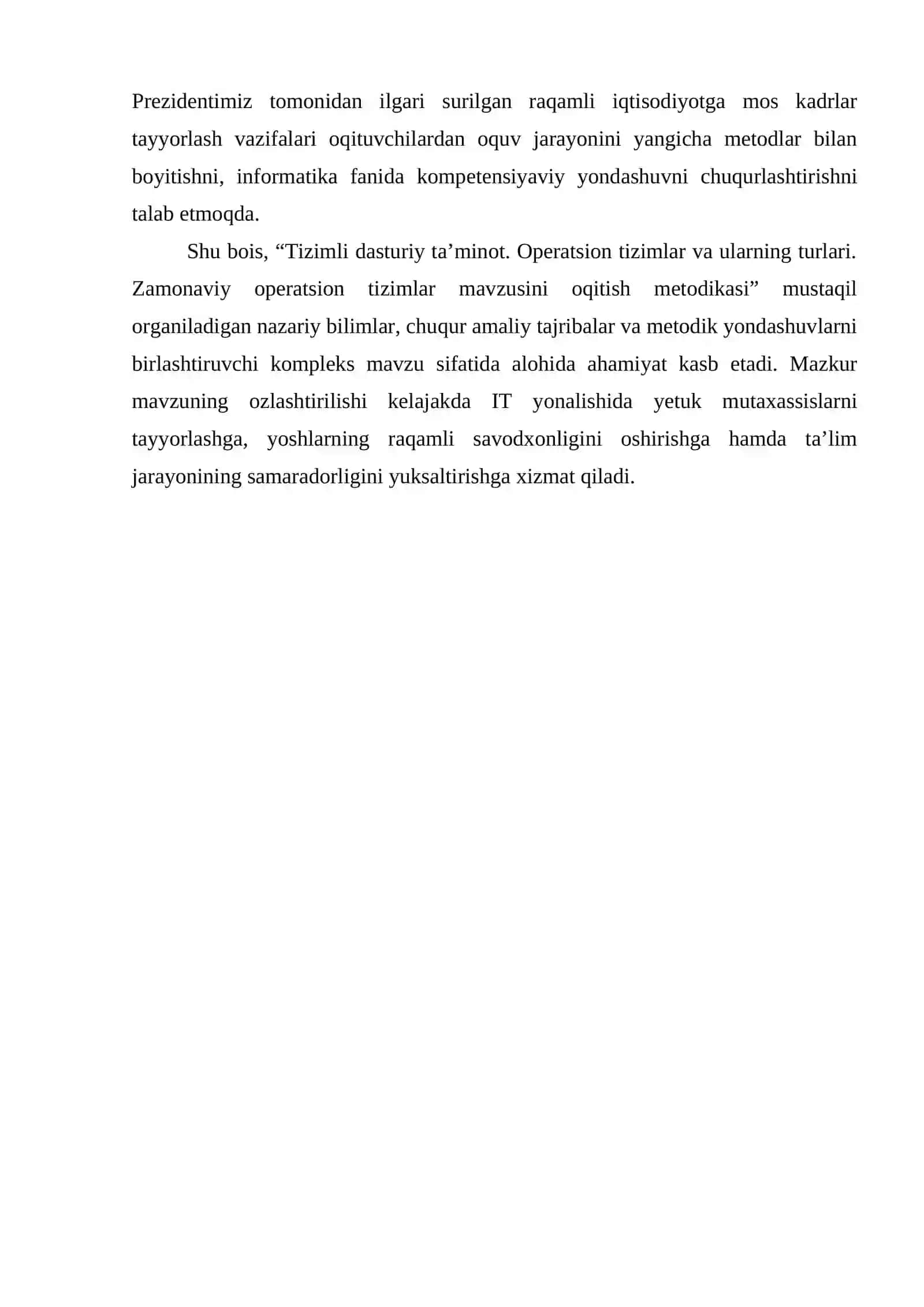Tizmli dasturiy ta’minot va operatsion tizimlarning nazariy asoslari 4
