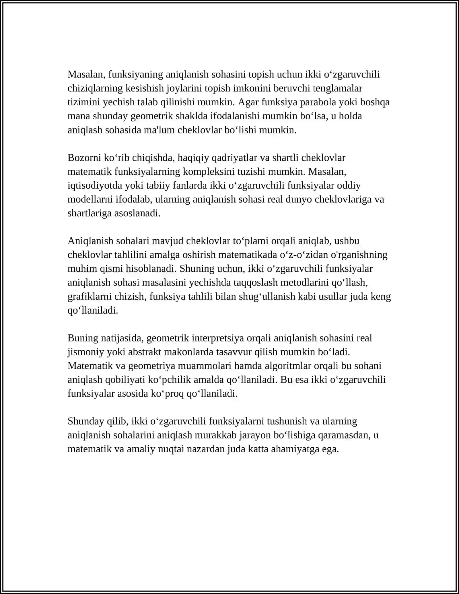 IKKI O‘ZGARUVCHINING FUNKTSIYALARIGA KENGAYTMA 4