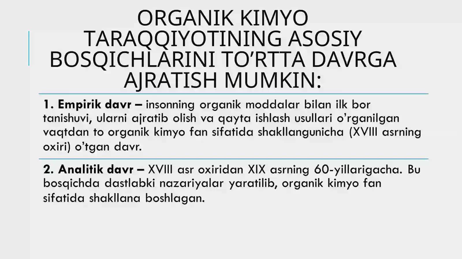 ORGANIK KIMYO FANINING ASOSIY QONUNLARI HAMDA ULARNING AHAMIYATI 4