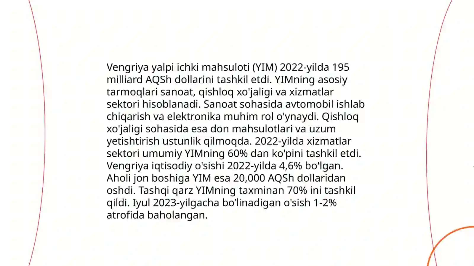 Vengriya iqtisodiy koʻrsatkichlari va savdo statistikasi 4