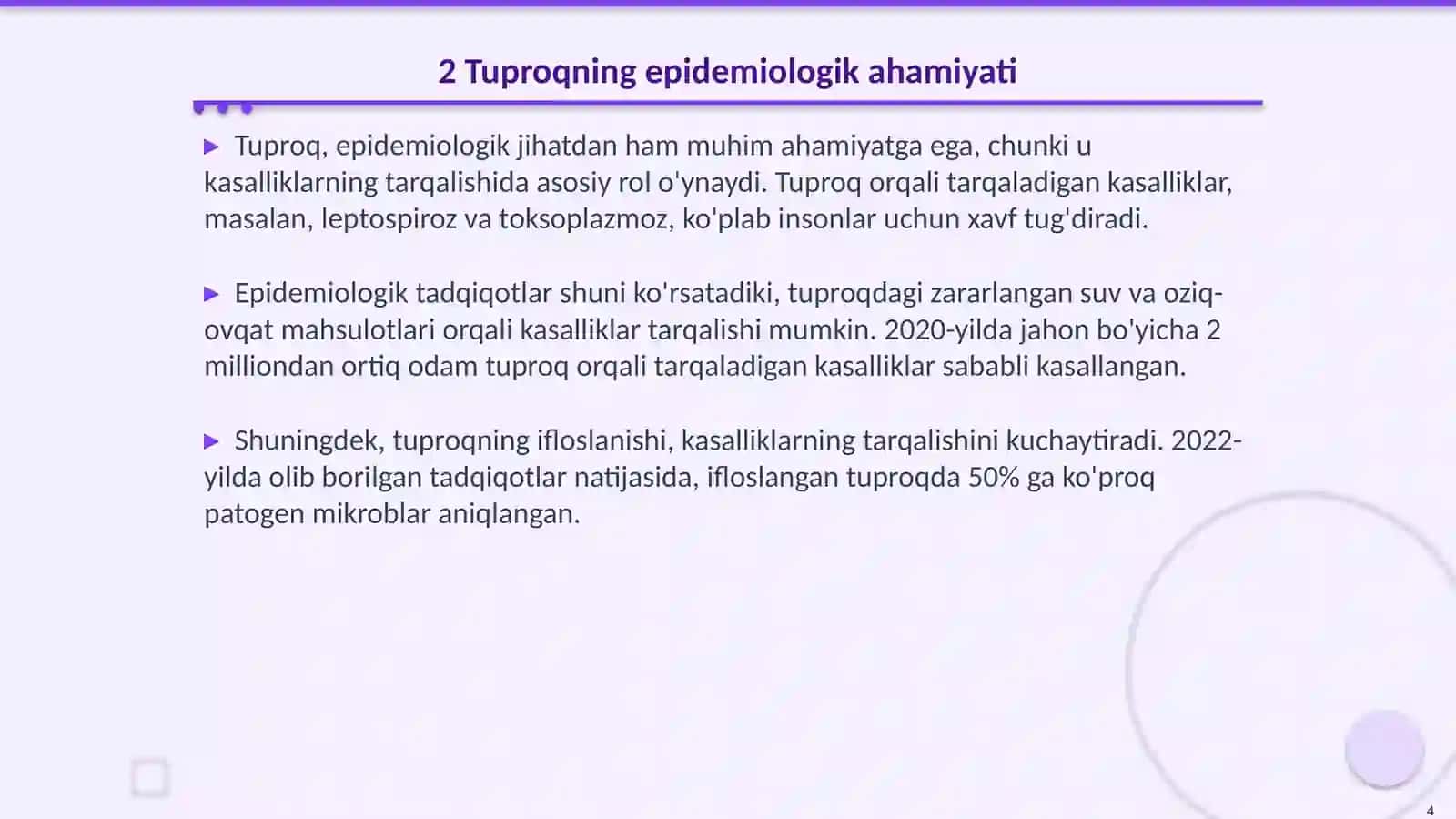 Tuproqning gigiyenik va epidemiologiyaliq ahamiyati 4