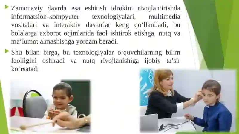 Eshitish idrokini rivojlantirish texnologiyasi 4